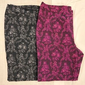 Isaac Mizrahi Floral Pants 2 Pair 18W